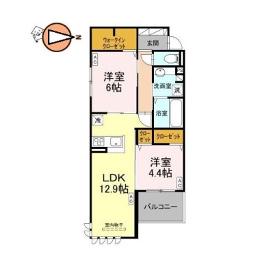 ドゥ・アムール 302の間取り図