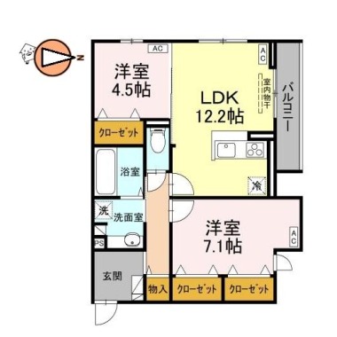 ドゥ・アムール 305の間取り図