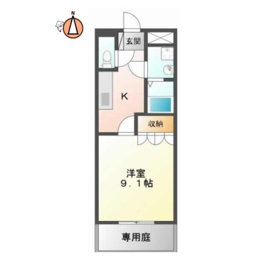 インぺリアルコート国府 105の間取り図
