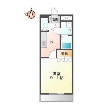 インぺリアルコート国府 206の間取り図