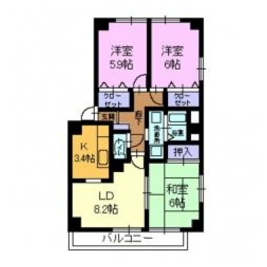 フォブールブリエA棟 101の間取り図