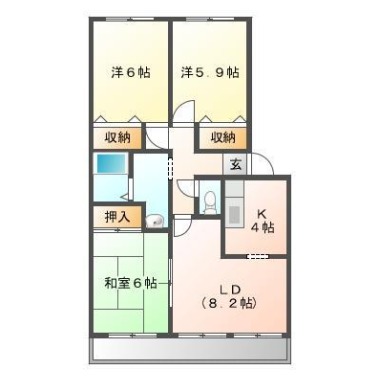 フォブールブリエA棟 202の間取り図