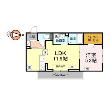 アーバンライフヒロ沖浜 102の間取り図