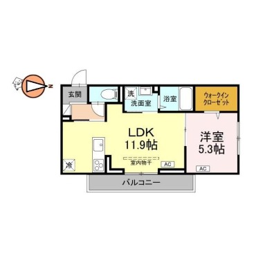 アーバンライフヒロ沖浜 202の間取り図