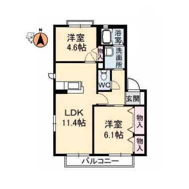 ハミングタウンIII 110の間取り図