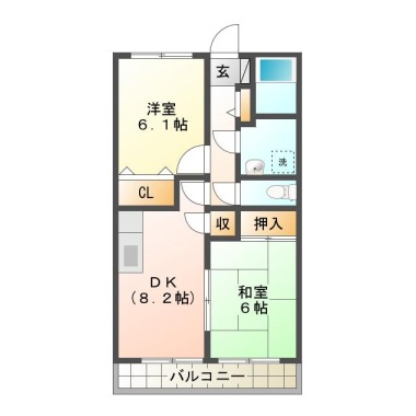 タカラハイツ 101の間取り図