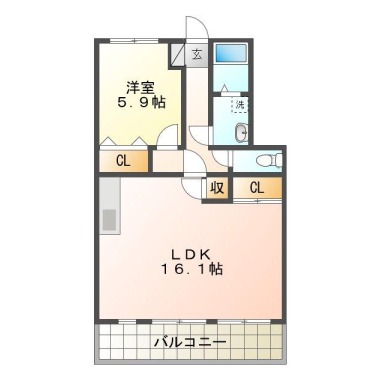 タカラハイツ 103の間取り図