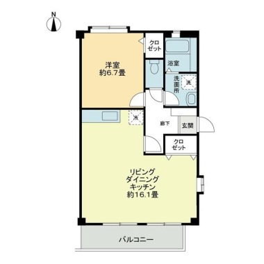 タカラハイツ 201の間取り図