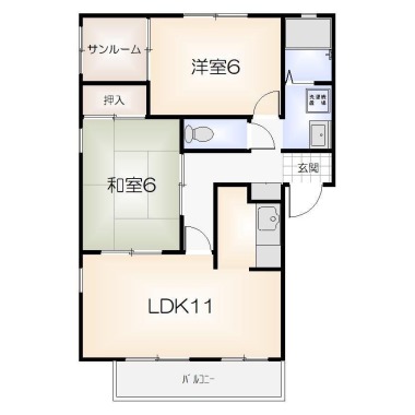 フォブール文化の森 A101の間取り図