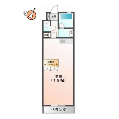 住吉 マンション 1R 204の間取り図