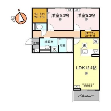 サンセール問屋町II 101の間取り図