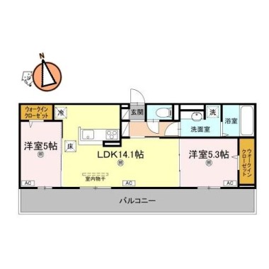 サンセール問屋町II 102の間取り図