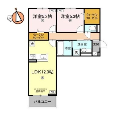 サンセール問屋町II 103の間取り図