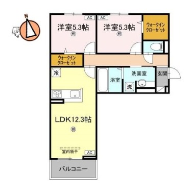 サンセール問屋町II 203の間取り図