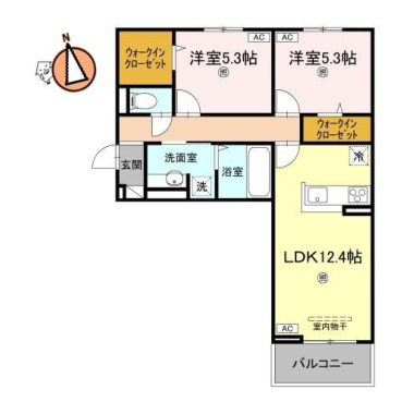 サンセール問屋町II 301の間取り図