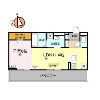 サンセール問屋町II 306の間取り図