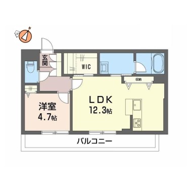 Madison de SORA(メゾン ド ソラ) 102の間取り図