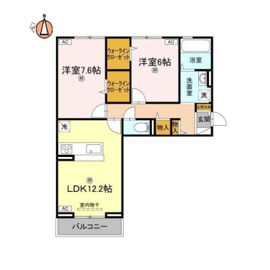 ヴィクトリア エディ 203の間取り図