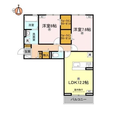 ヴィクトリア エディ 301の間取り図