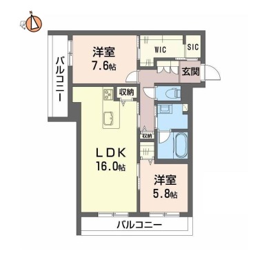 ShaMaison グランフィリア 105の間取り図