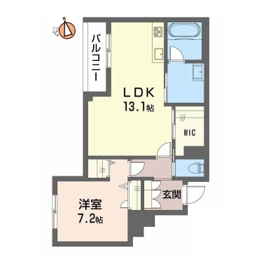 ベレオ安宅ヒュッゲ 101の間取り図