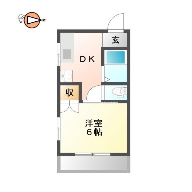 リーエ蔵本 208の間取り図