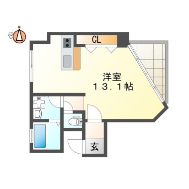 中村 マンション 1R 203の間取り図