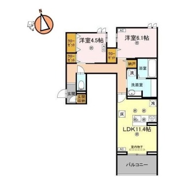 ビルゴ中吉野 101の間取り図