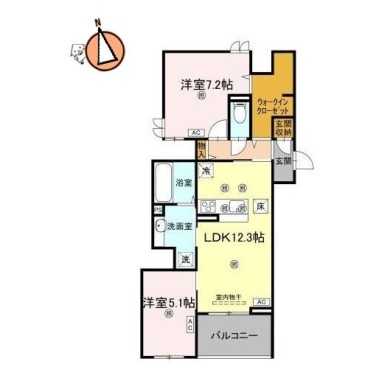 ビルゴ中吉野 103の間取り図