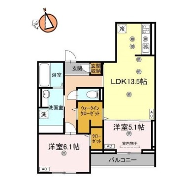 ビルゴ中吉野 302の間取り図