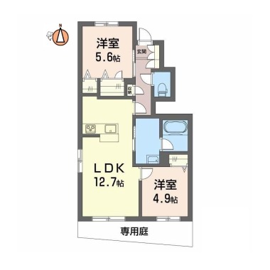 シャーメゾン レ・フレールVI 105の間取り図