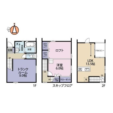 川内町上別宮東 一戸建て 1SLDK 101の間取り図