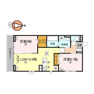 エムフルージュ 101の間取り図