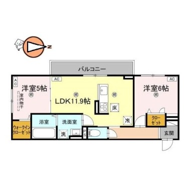 エムフルージュ 102の間取り図