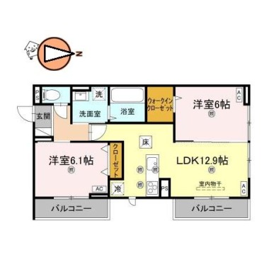 エムフルージュ 105の間取り図