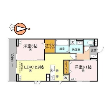 エムフルージュ 301の間取り図