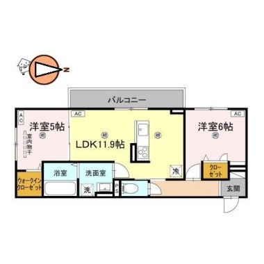 エムフルージュ 302の間取り図