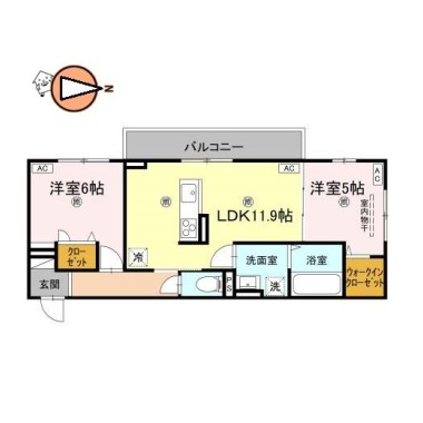 エムフルージュ 303の間取り図