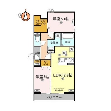 アズールスカイ 101の間取り図