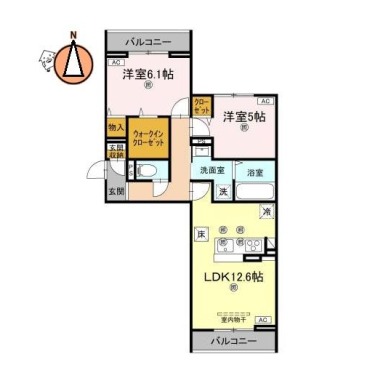 アズールスカイ 103の間取り図