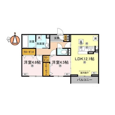 アズールスカイ 105の間取り図