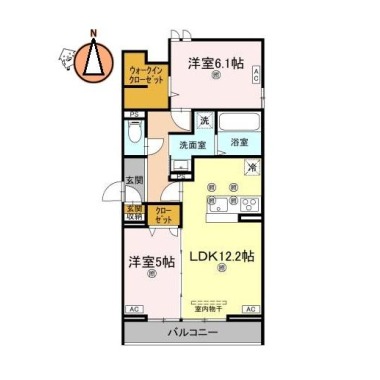 アズールスカイ 301の間取り図