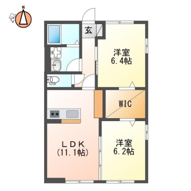 春日 マンション 2LDK 304の間取り図