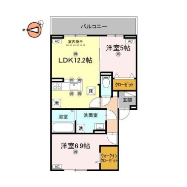 グラシア春日 101の間取り図
