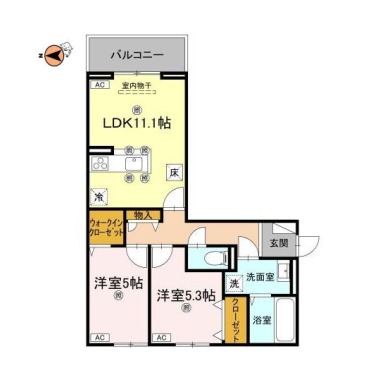 グラシア春日 103の間取り図
