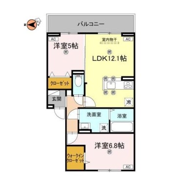 グラシア春日 202の間取り図