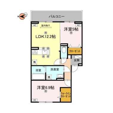 グラシア春日 301の間取り図