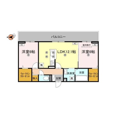 グラシア春日 305の間取り図