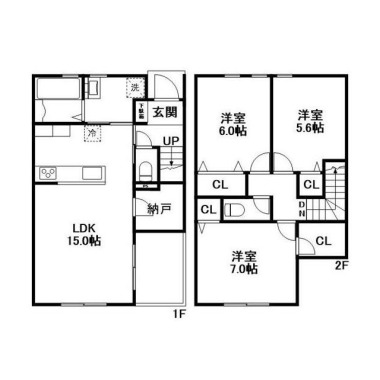住吉 一戸建て 3LDK Aの間取り図