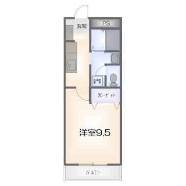 南昭和町 マンション 1K 102の間取り図